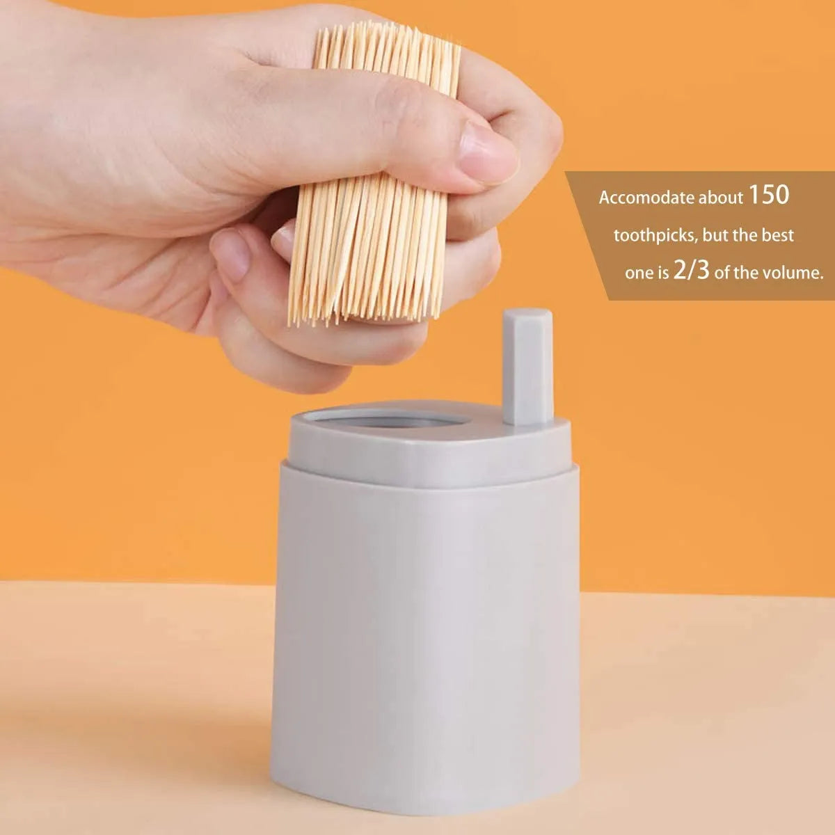 Modern Push-Style Toothpick Holder