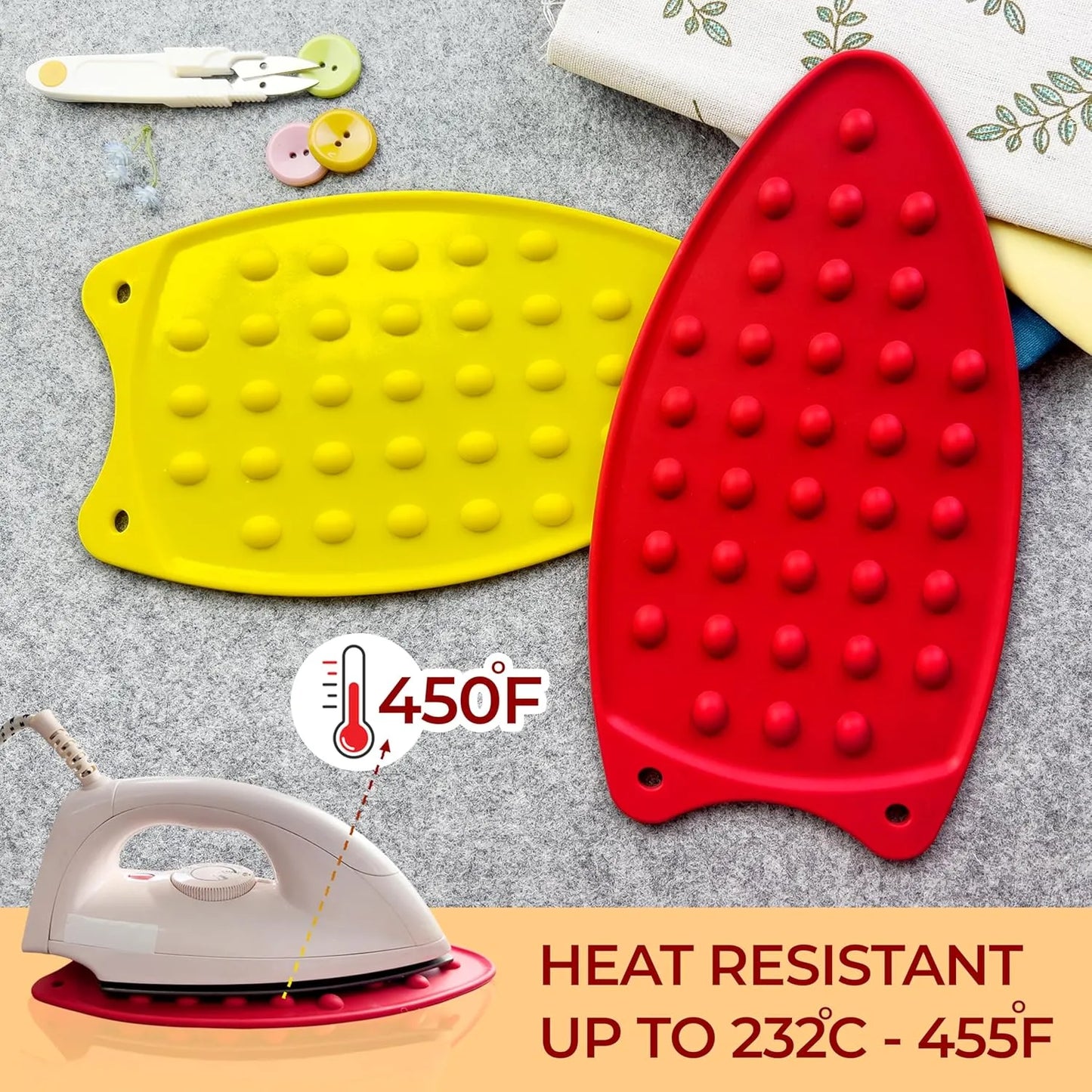 Non-Slip Silicone Iron Rest Pad – Heatproof & Durable