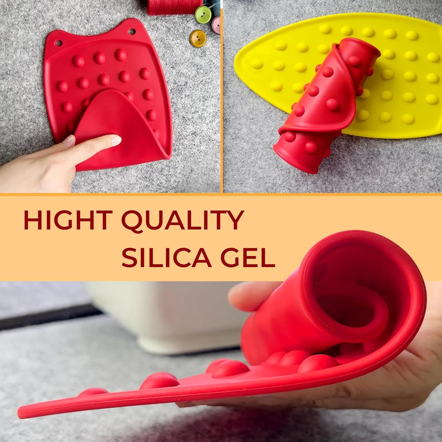 Non-Slip Silicone Iron Rest Pad – Heatproof & Durable