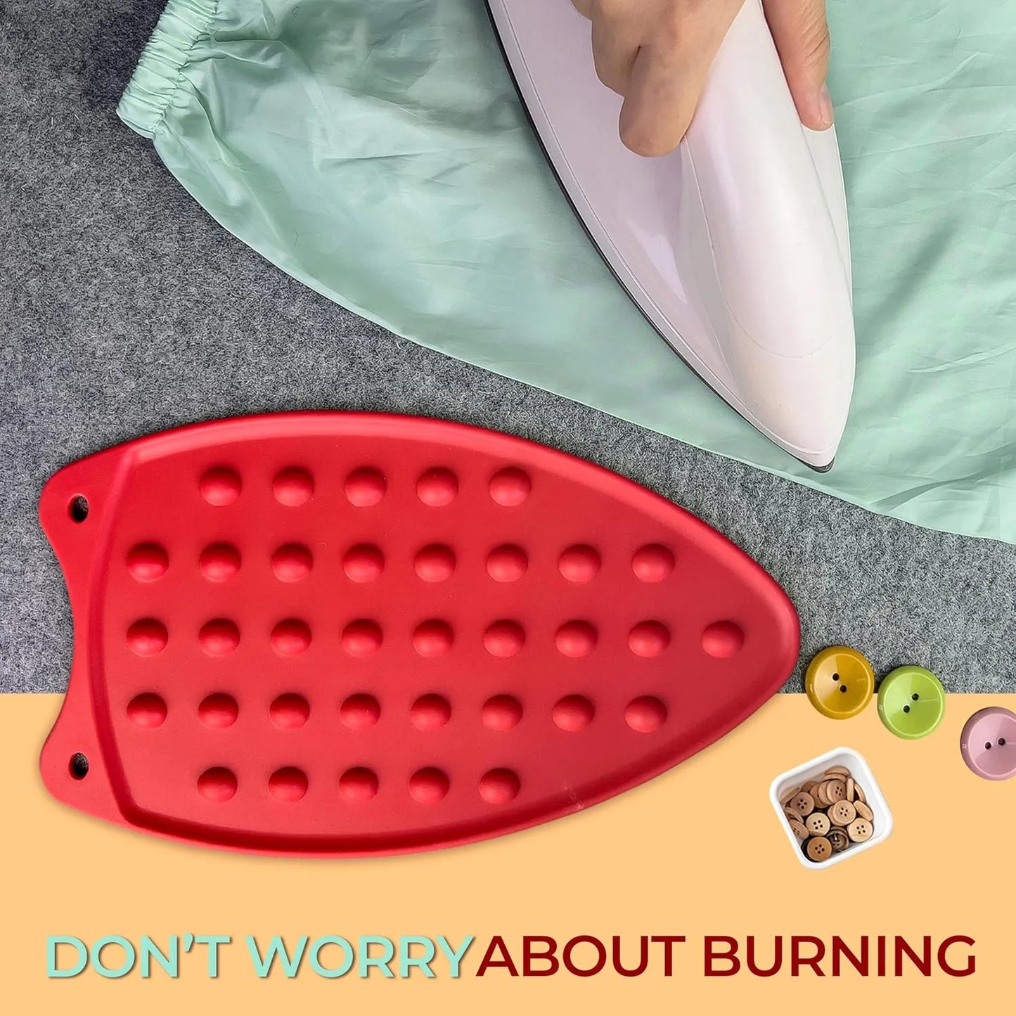 Non-Slip Silicone Iron Rest Pad – Heatproof & Durable