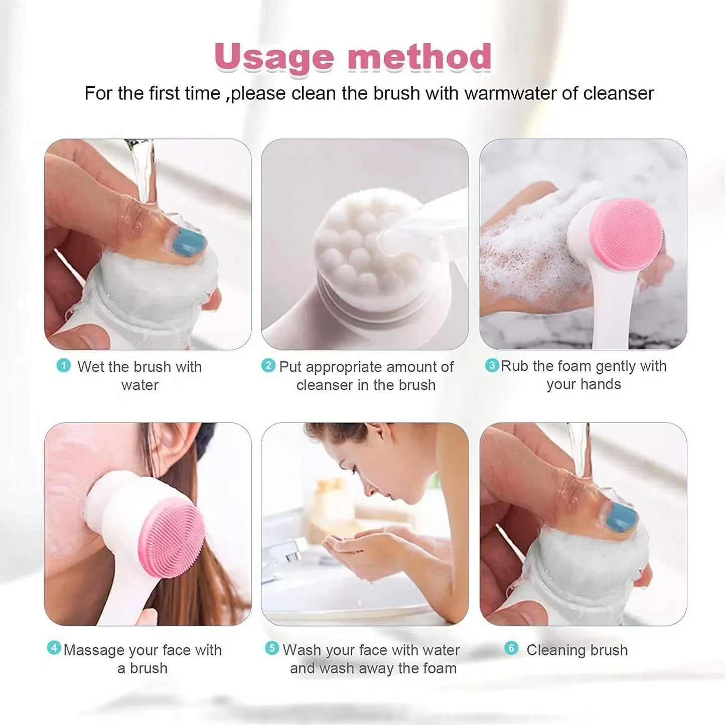 GlowPro 2-in-1 Cleansing Brush (2 Pcs)