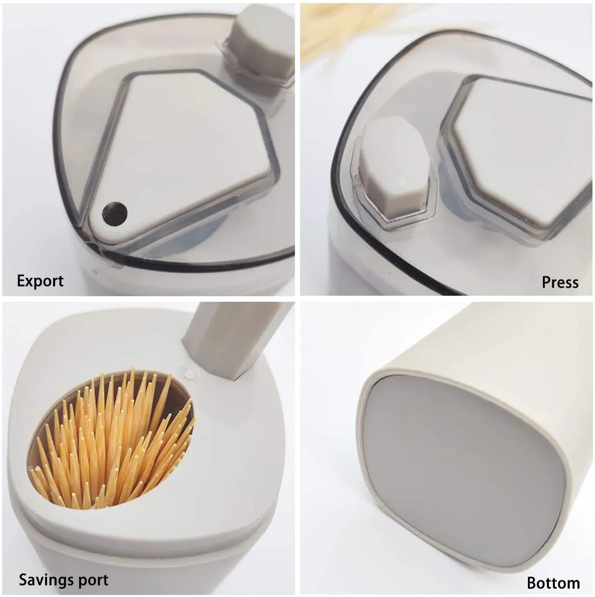 Modern Push-Style Toothpick Holder