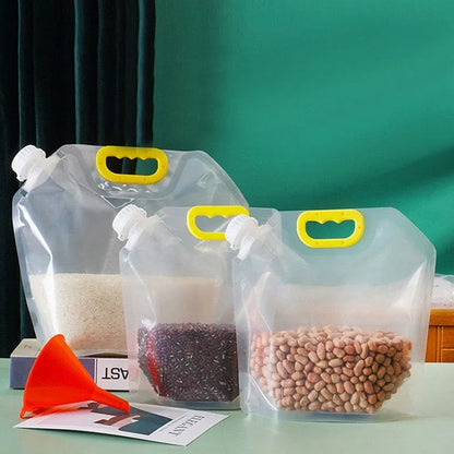 Reusable 3L Transparent Grain and Rice Storage Bags