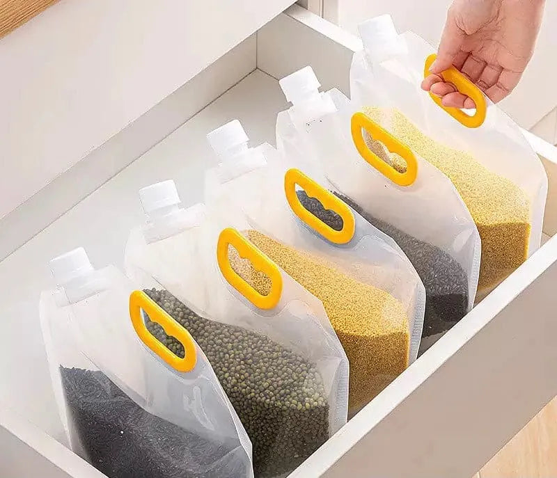 Reusable 3L Transparent Grain and Rice Storage Bags