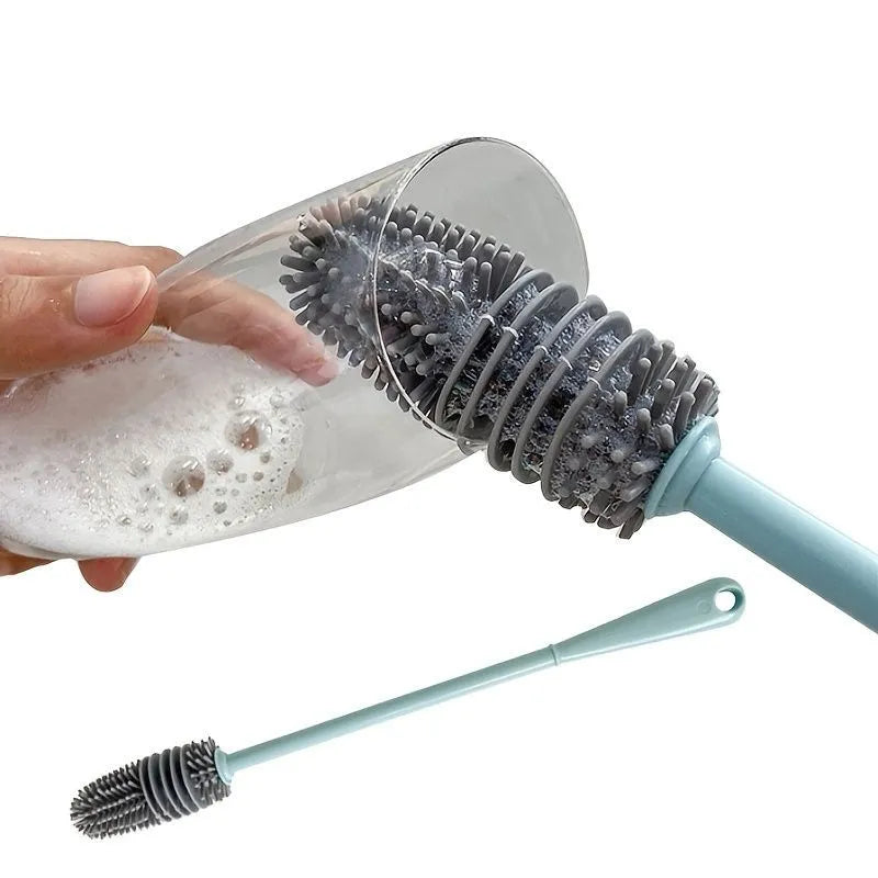 2Pc Silicone Long Handle Bottle Cleaning Brush