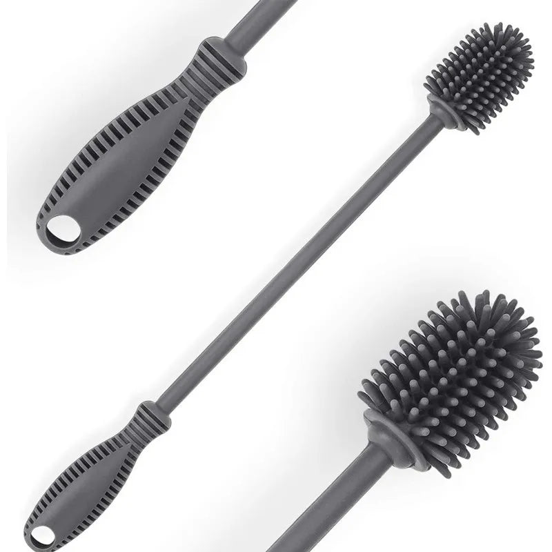 2Pc Silicone Long Handle Bottle Cleaning Brush